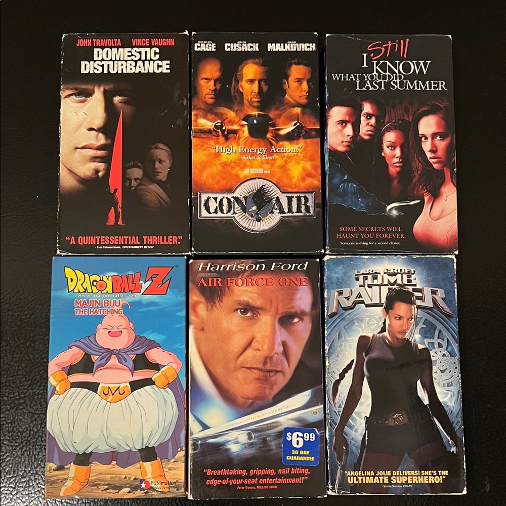 Collection of Six Movie VHS Tapes